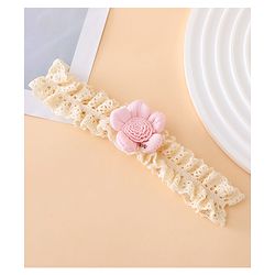 Bonfino Free Size Floral Headbands - Pink