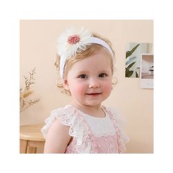 Bonfino Free Size Floral Headbands - White