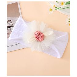 Bonfino Free Size Floral Headbands - White