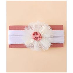 Bonfino Free Size Floral Headbands - White