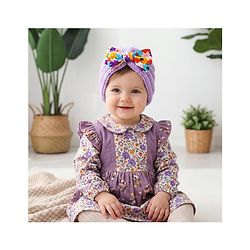 Bonfino Free Size Bow Headbands - Purple
