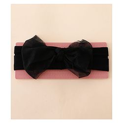 Bonfino Bow Free Size Headbands - Black