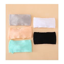 Bonfino Free Size Baby Headbands With Floral Print Bow Applique Pack of 5 - Multicolor