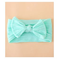 Bonfino Free Size Baby Headbands With Floral Print Bow Applique Pack of 5 - Multicolor