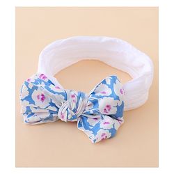 Bonfino Free Size Baby Headbands With Bow Applique Pack of 5 - Multicolor