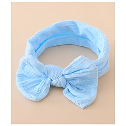 Bonfino Free Size Baby Headbands With Bow Applique Pack of 5 - Multicolor