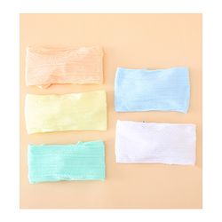 Bonfino Free Size Baby Headbands With Bow Applique Pack of 5 - Multicolor