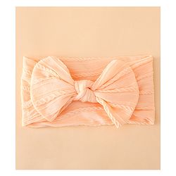Bonfino Free Size Baby Headbands With Bow Applique Pack of 5 - Multicolor