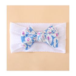 Bonfino Free Size Baby Headbands With Bow Applique Pack of 5 - Multicolor
