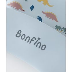 Bonfino Silicone Baby Bibs with Crumb Catcher - Dusty Blue| Adjustable Fit| Soft & Comfortable| Foldable & Travel Friendly| Easy to Clean| Feeding Essential For Babies| Button Closure