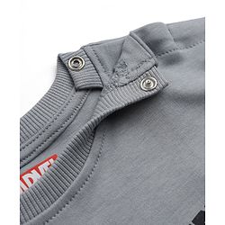 Bonfino Marvel Interlock Knit Half Sleeves T-shirt and Shorts With Front and Back Spider-man Graphic - Grey