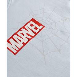 Bonfino Marvel Cotton Interlock knit Half Sleeves T-Shirt with  Front & Back Spider-Man Print - Sky Blue