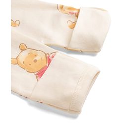 Bonfino Disney 100% Cotton Interlock Knit Full Sleeves Sleep Suits with Winnie the Pooh Print Pack of 2 - Off White