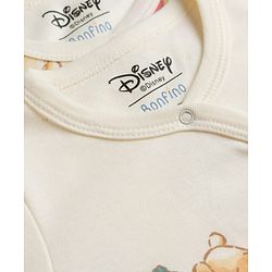 Bonfino Disney 100% Cotton Interlock Knit Full Sleeves Rompers With Winnie the Pooh Graphic Pack of 2 - White