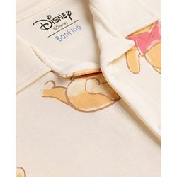 Bonfino Disney Interlock Knit Full Sleeves Co-Ords Shirt & Pyjama Night Suit with Winnie the Pooh Graphics - Offwhite