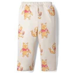 Bonfino Disney Interlock Knit Full Sleeves Co-Ords Shirt & Pyjama Night Suit with Winnie the Pooh Graphics - Offwhite