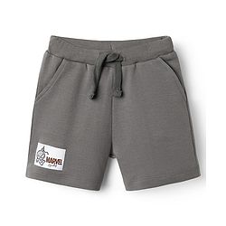 Bonfino Marvel Interlock Knit Half Sleeves T-Shirt & Shorts With Marvel Graphic - Peach
