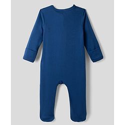 Bonfino Disney 100% Cotton Interlock Knit Full Sleeves Sleep Suits with Mickey Mouse Graphic Print Pack of 2 - Navy Blue & White