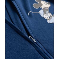 Bonfino Disney 100% Cotton Interlock Knit Full Sleeves Sleep Suits with Mickey Mouse Graphic Print Pack of 2 - Navy Blue & White
