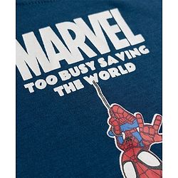 Bonfino Marvel 100% Cotton Interlock Knit Full Sleeves T-Shirt & Pajama Night Suits with Spider Man Graphics Print Pack of 3 - Light Blue Red Navy Blue