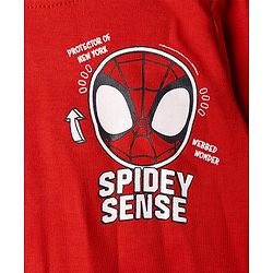 Bonfino Marvel 100% Cotton Interlock Knit Full Sleeves T-Shirt & Pajama Night Suits with Spider Man Graphics Print Pack of 3 - Light Blue Red Navy Blue
