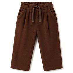 Bonfino Woven Solid Full Length Striped Trouser - Brown