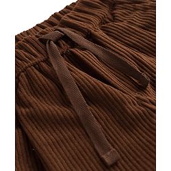 Bonfino Woven Solid Full Length Striped Trouser - Brown