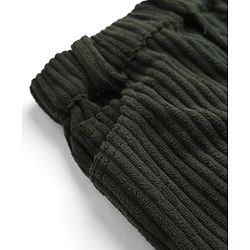 Bonfino Woven Full Length Solid Corduroy Trousers - Black
