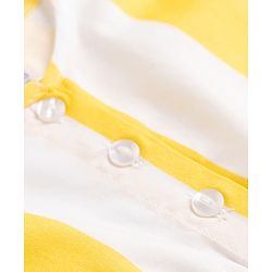 Bonfino Disney 100% Cotton Woven Frock with Sleeveless, Minnie Mouse Graphic Print in Yellow