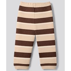 Bonfino 100% Cotton Knit Full Sleeves Co-Ords T-Shirt & Pyjama Night Suit with Bear Print Pack of 3 - White & Brown