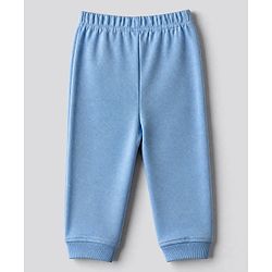 Bonfino Boys 100% Cotton Knit Full Sleeve T-shirt & Jogger Night Suit with Bear Print in Blue White Pack of 3