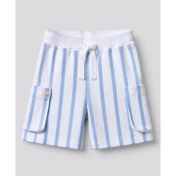 Bonfino 100 % Cotton Knit Striped Shorts Pack of 3 in Blue