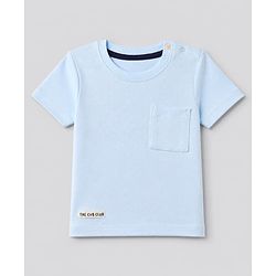 Bonfino 100% Cotton Knit Yarn Dyed Striped T-Shirts with Half Sleeves and Bear Print Pack of 3 - White Light Blue