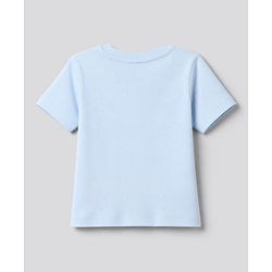 Bonfino 100% Cotton Knit Yarn Dyed Striped T-Shirts with Half Sleeves and Bear Print Pack of 3 - White Light Blue