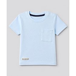 Bonfino 100% Cotton Knit Yarn Dyed Striped T-Shirts with Half Sleeves and Bear Print Pack of 3 - White Light Blue