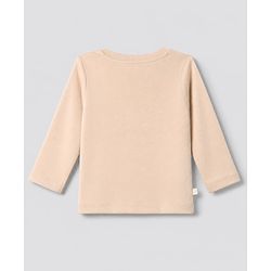 Bonfino 100% Cotton Knit Full Sleeves T-Shirts with Bear Applique in Beige Brown Pack of 3