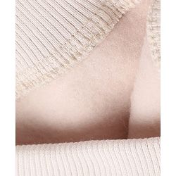 Bonfino Cotton Mix Fleece Knit Oversized Sweatshirt with Full Sleeves and Christmas Print - Pink