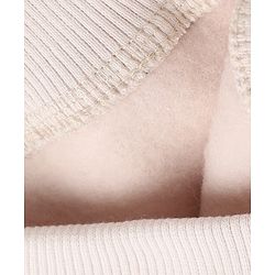 Bonfino Cotton Mix Fleece Knit Oversized Sweatshirt with Full Sleeves and Christmas Print - Pink