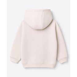 Bonfino Cotton Fleece Knit Oversized Hoodie with Full Sleeves and Love Text Print - Pink