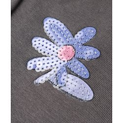 Bonfino Cotton Fleece Mixes Knit Hooded Jacket with Kangaroo Pocket & Full Sleeves and Front & Back Landscape Print - Grey