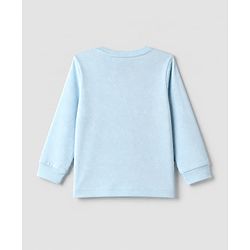 Bonfino Disney 100% Cotton Single Jersey Knit Full Sleeves T-Shirt & Pyjama Set With Stitch Graphic - Navy Blue