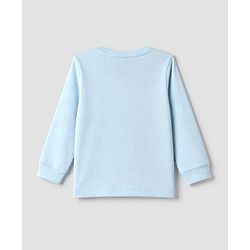Bonfino Disney 100% Cotton Single Jersey Knit Full Sleeves T-Shirt & Pyjama Set With Stitch Graphic - Navy Blue