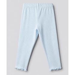 Bonfino Cotton Fleece Knit Full Sleeves Oversized Sweatshirt and Legging Set with Bow & Cat Print - White & Blue