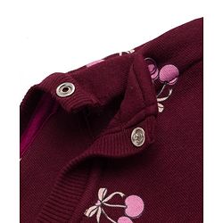 Bonfino Cotton Mixes Fleece Knit Full Sleeves Sweatshirt and Leggings with Cherries Print - Brown