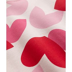 Bonfino Cotton Mix Knit Full Sleeves Winter Wear Suit With Heart Print- Pink