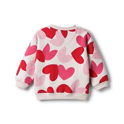 Bonfino Cotton Mix Knit Full Sleeves Winter Wear Suit With Heart Print- Pink