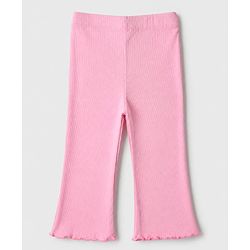 Bonfino Cotton Fleece Knit Full Sleeves Oversized Sweatshirt and Pant Set with Heart Print - Off White & Pink