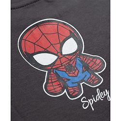 Bonfino Marvel Cotton Knit Half Sleeves T-Shirt with Avengers Print Front & Back - Grey