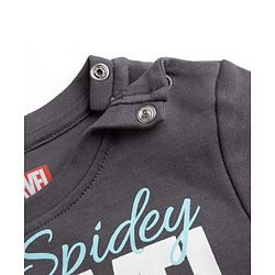 Bonfino Marvel Cotton T-Shirts with Half Sleeves and Avengers Print in Blue , White & Grey Pack of 3 for 3-6 Months