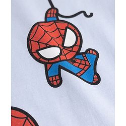 Bonfino Marvel Single Jersey Knit Full Sleeves Co-Ords T-Shirt & Pyjama Night Suit with Spider Man Print - Sky Blue